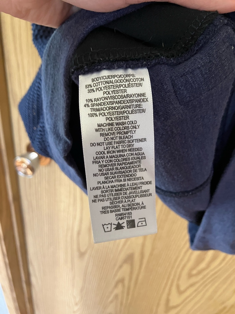 Calvin Klein Navy Short-Sleeve Mesh Knit Top - Picture 5 of 5